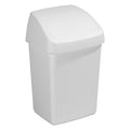 Sunware Delta Abfalleimer mit Schwingdeckel, 10 l, weiß