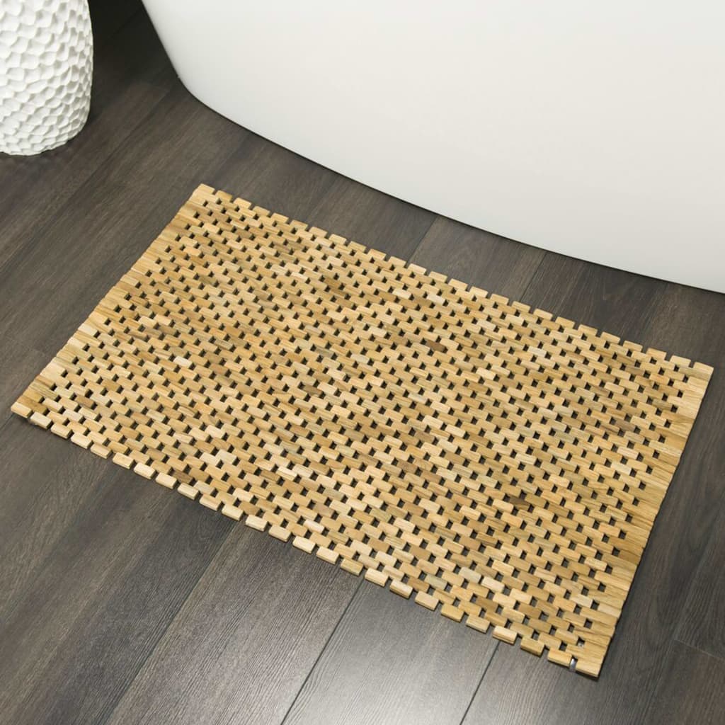 Dichtungsfäle Dichtungskinne Badematte Holzblock 52x90 cm Natur