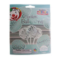 Globos-Luftballons mit Konfetti, 6 Stück, transparent silber