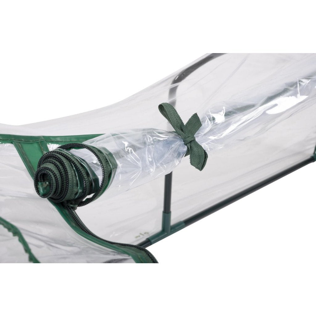 Kinzo Tunnelgewächshaus mit Reißverschluss, 130 x 60 x 50 cm, transparent grün