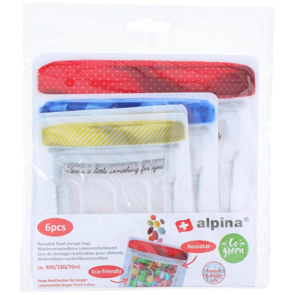 Lifetime cooking herbruikbare voedselbewaarzakken set a 6