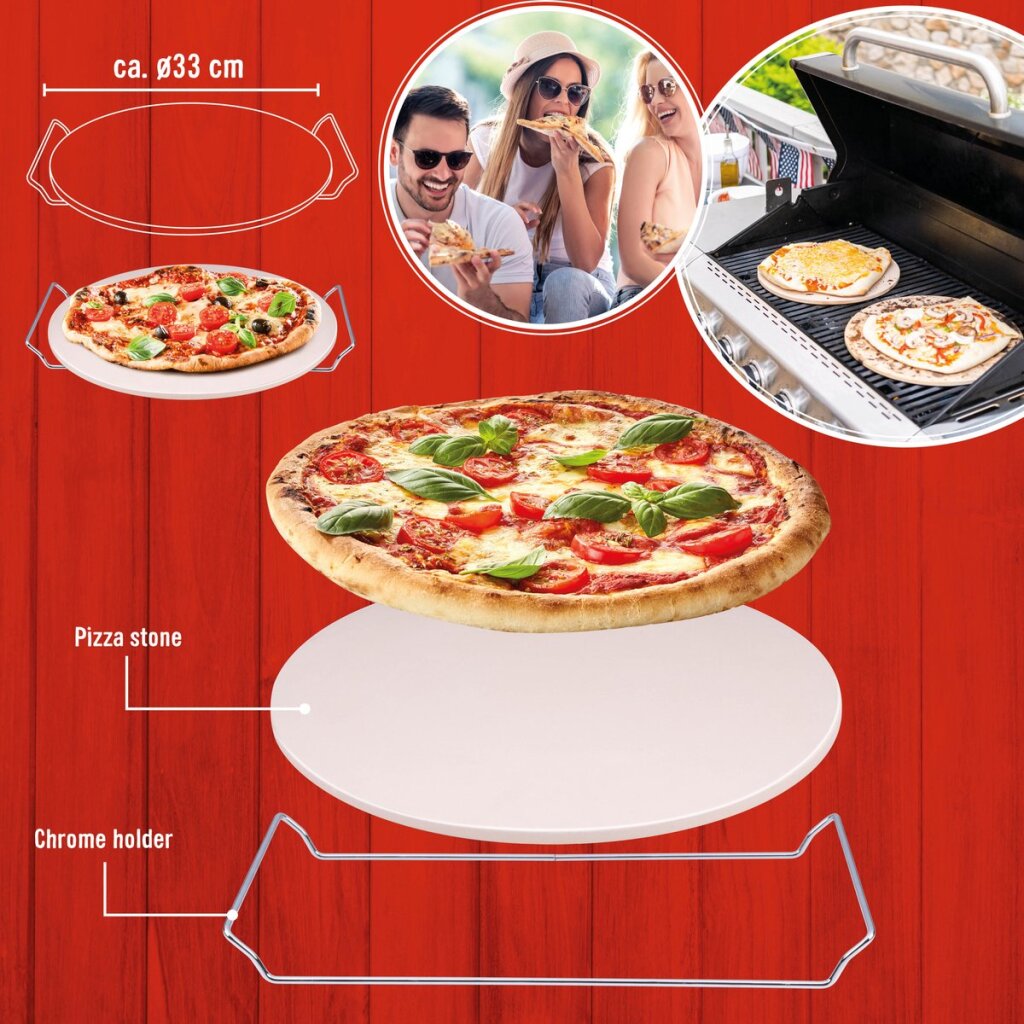 BBQ Collection Backstein für Pizza, Brot und Toast – 33 cm