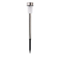 Grundig Gartenfackeln, 10 Stück, solarbetrieben, weißes Licht, IP44 wasserdicht, Akkulaufzeit 6-8 Stunden, 4,8 x 36,5 cm, Edelstahl