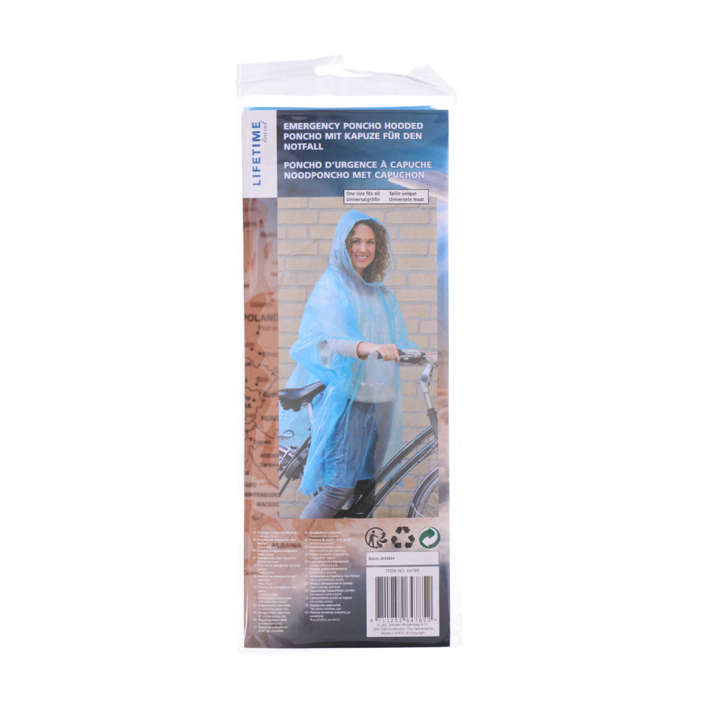 Lifetime poncho met capuchon wegwerp