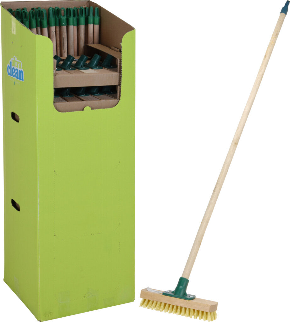 Pro garden schrobbezem met houten steel