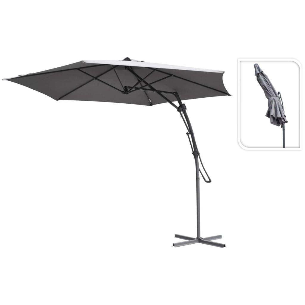 Progarden Schaukel-Sonnenschirm 300 cm Grau
