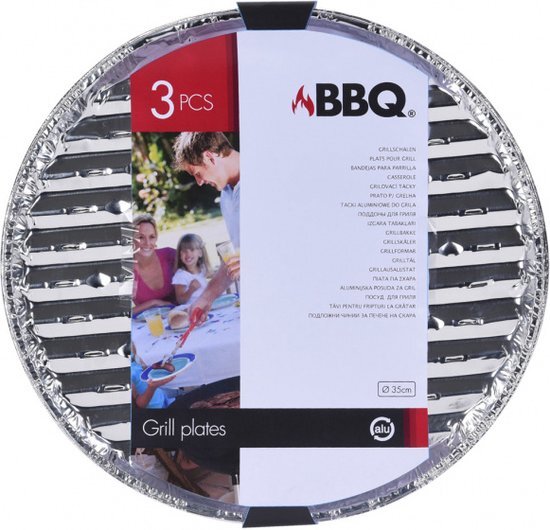 BBQ-Grillplatten rund 35 cm 3 Stück