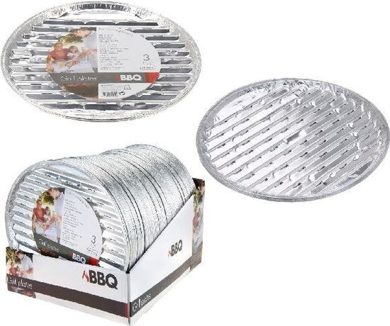 BBQ-Grillplatten rund 35 cm 3 Stück