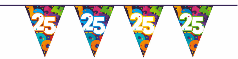 Vlaggenlijn cijfers 10 meter - 25 jaar