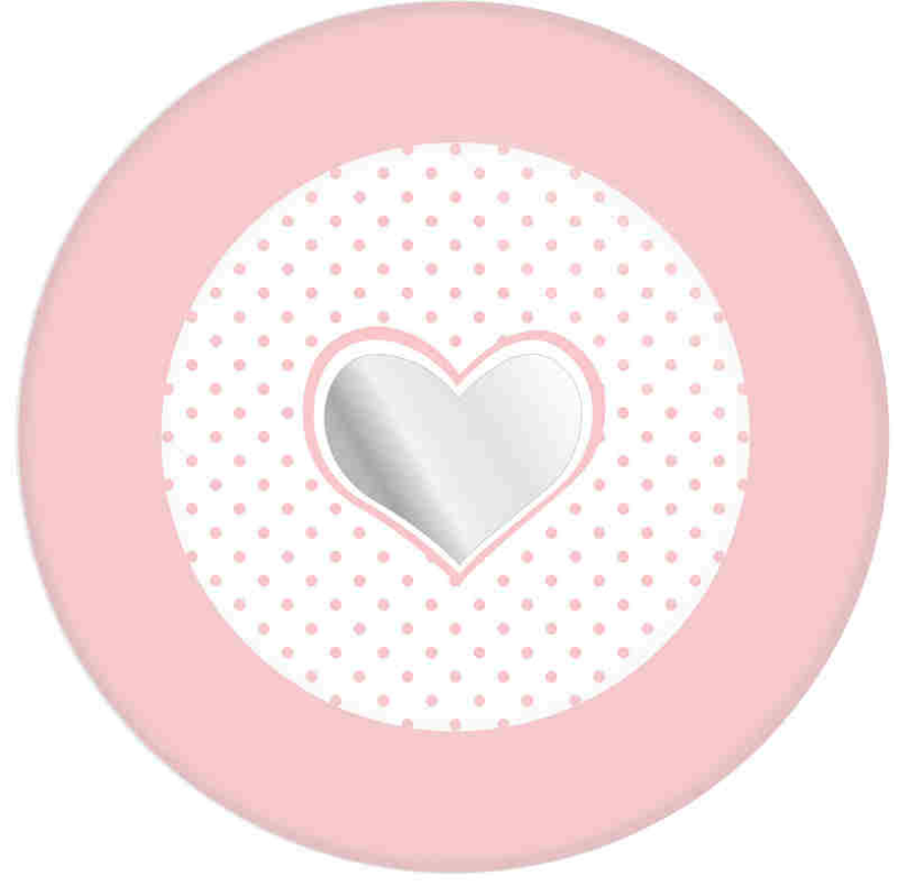 Haza witbaard borden babygirl 8 stuks