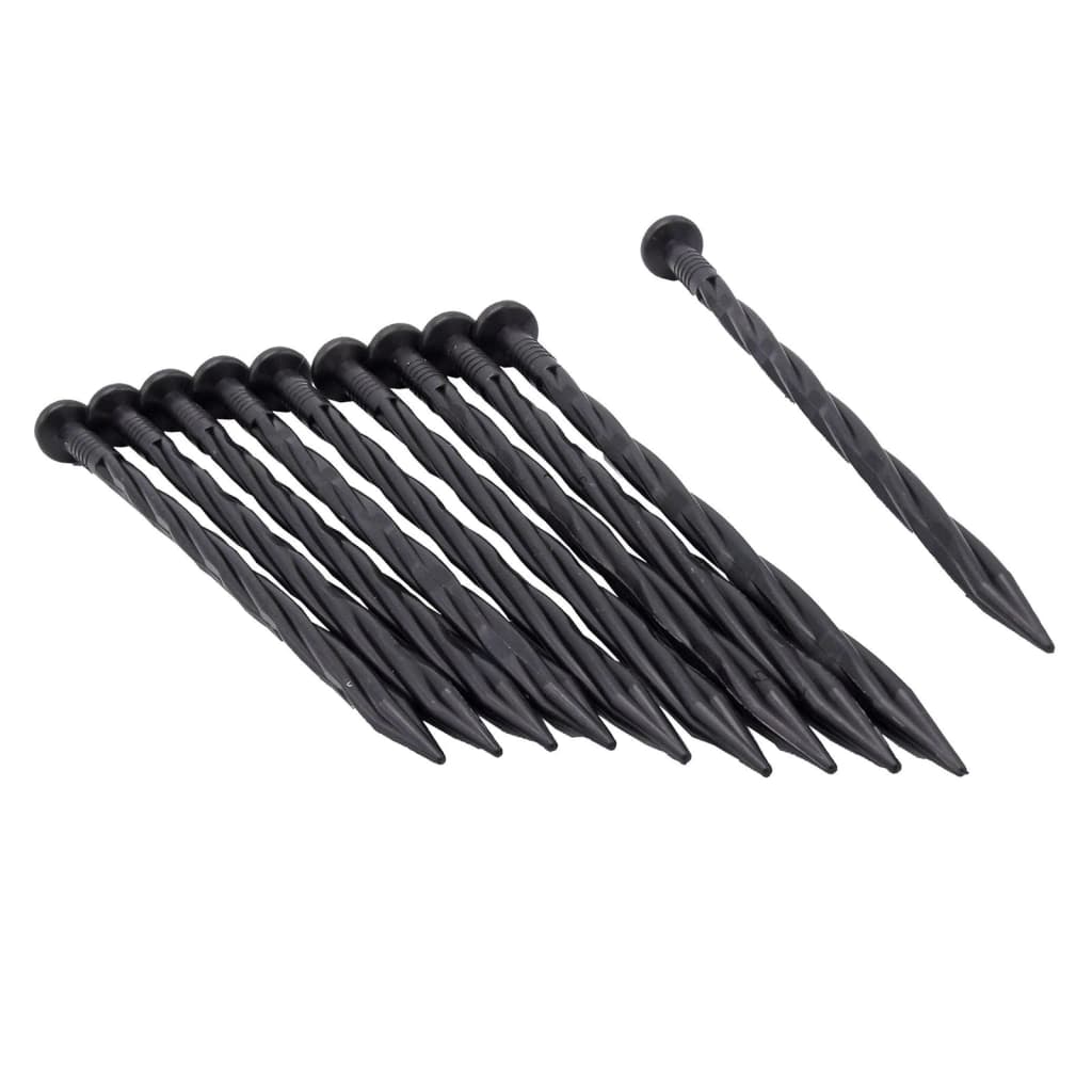 Natur-Erdanker, 10 Stück, 20 cm, schwarz