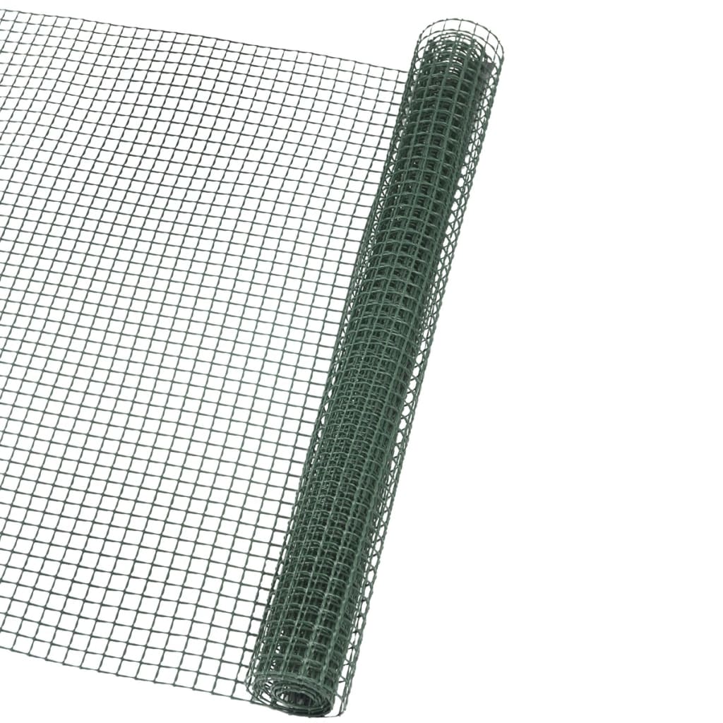 Sichtschutzwand aus Naturholz, quadratisches Maschengewebe 5x5 mm, 1x3 m, grün