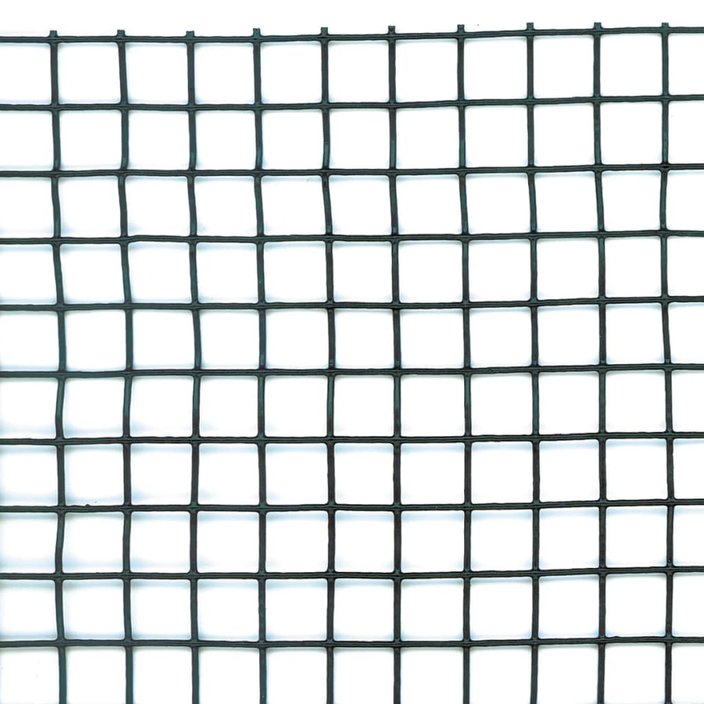 Sichtschutzwand aus Naturholz, quadratisches Maschengewebe 5x5 mm, 1x3 m, grün