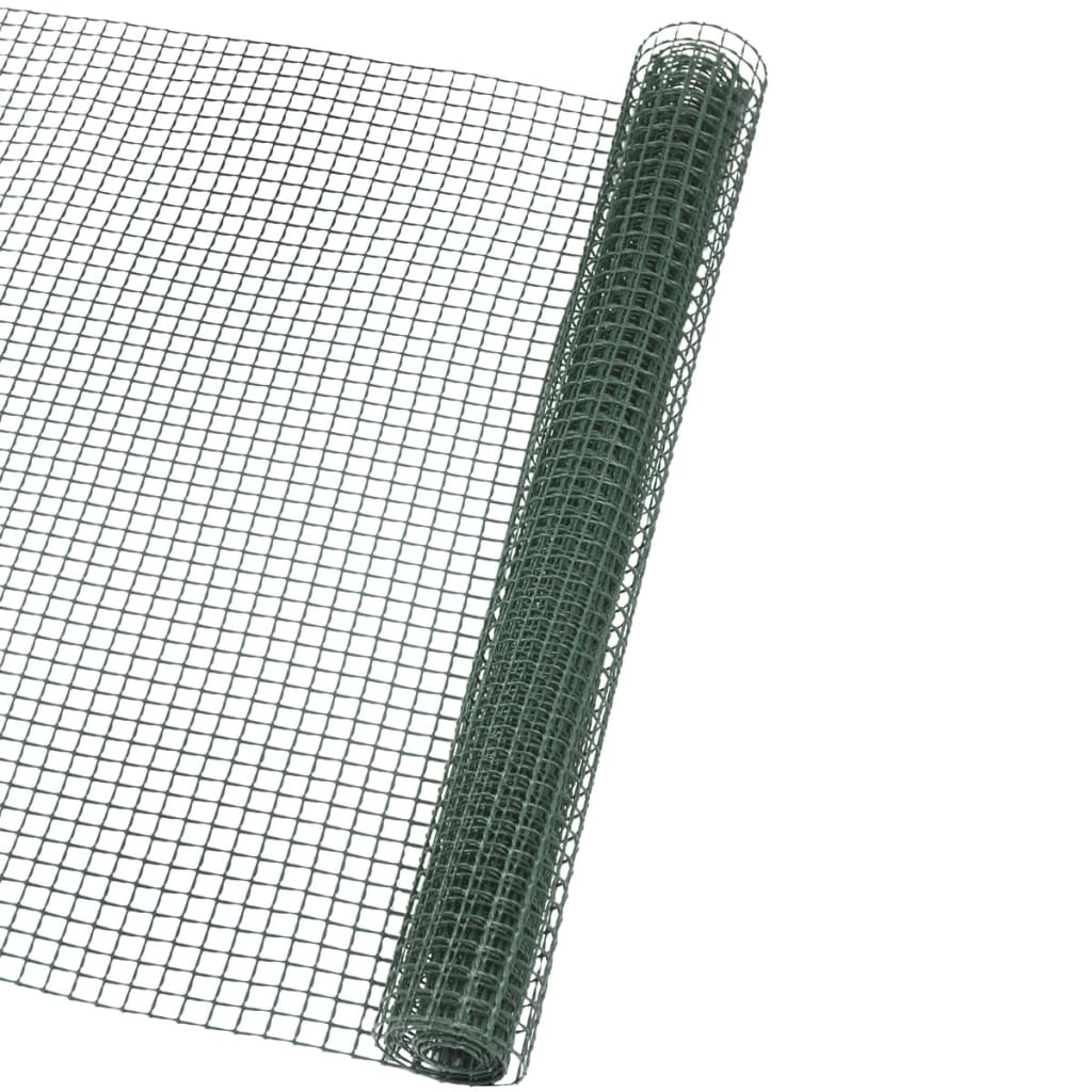 Sichtschutzwand aus Naturholz, quadratisches Maschengewebe 20x20 mm, 1x3 m, grün