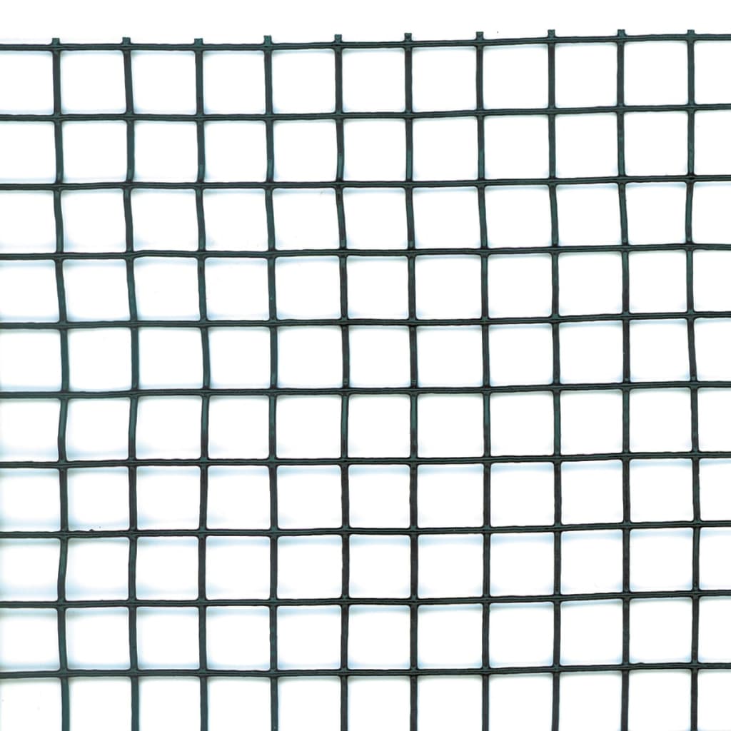 Sichtschutzwand aus Naturholz, quadratisches Maschengewebe 20x20 mm, 1x3 m, grün
