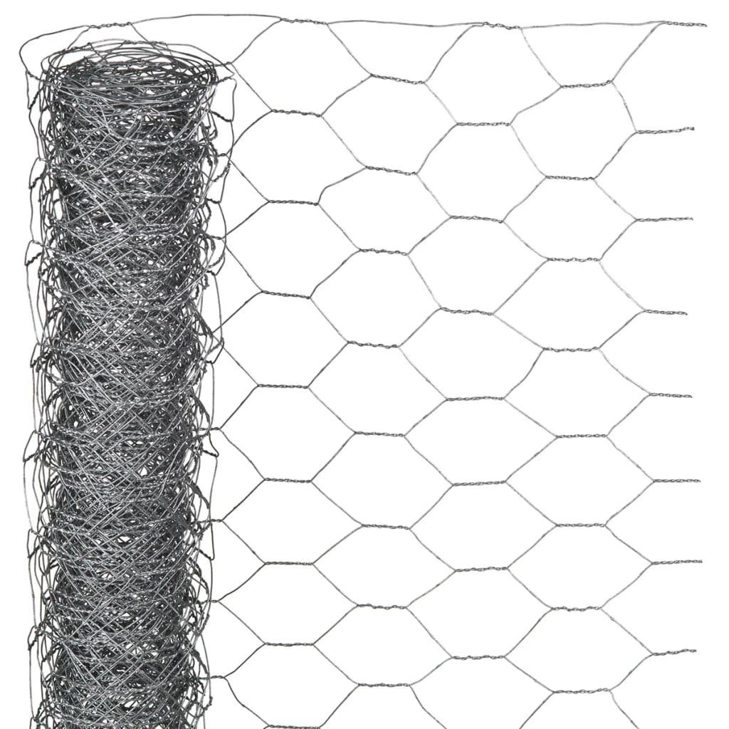 Natürliches sechseckiges Drahtgeflecht 1x10 m 25 mm verzinkter Stahl
