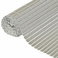 Doppelseitiger Sichtschutz für den Garten, 1 x 3 m, PVC, grau