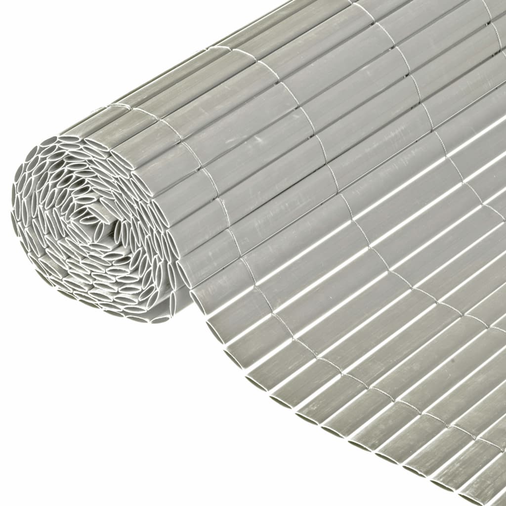 Doppelseitiger Sichtschutz für den Garten, 1 x 3 m, PVC, grau