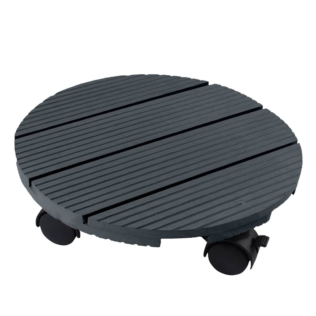 Runder Pflanzenwagen von Nature, ø30 cm, anthrazitfarben