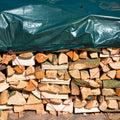 Natur-Brennholzabdeckung 2x8 m pe grün