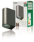 Ranex led wandlamp voor buiten 6 w 230 lm donkergrijs | 1 stuks - ra-5000331 - ra-5000331
