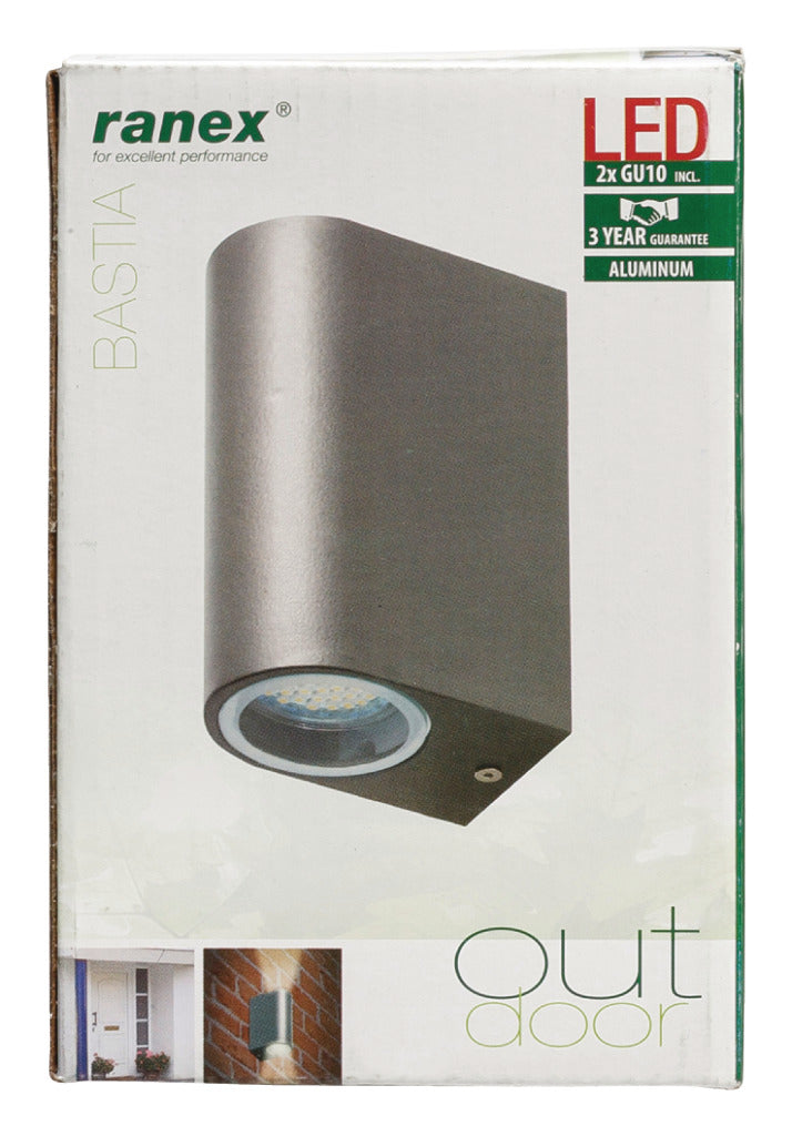 Ranex led wandlamp voor buiten 6 w 230 lm donkergrijs | 1 stuks - ra-5000331 - ra-5000331
