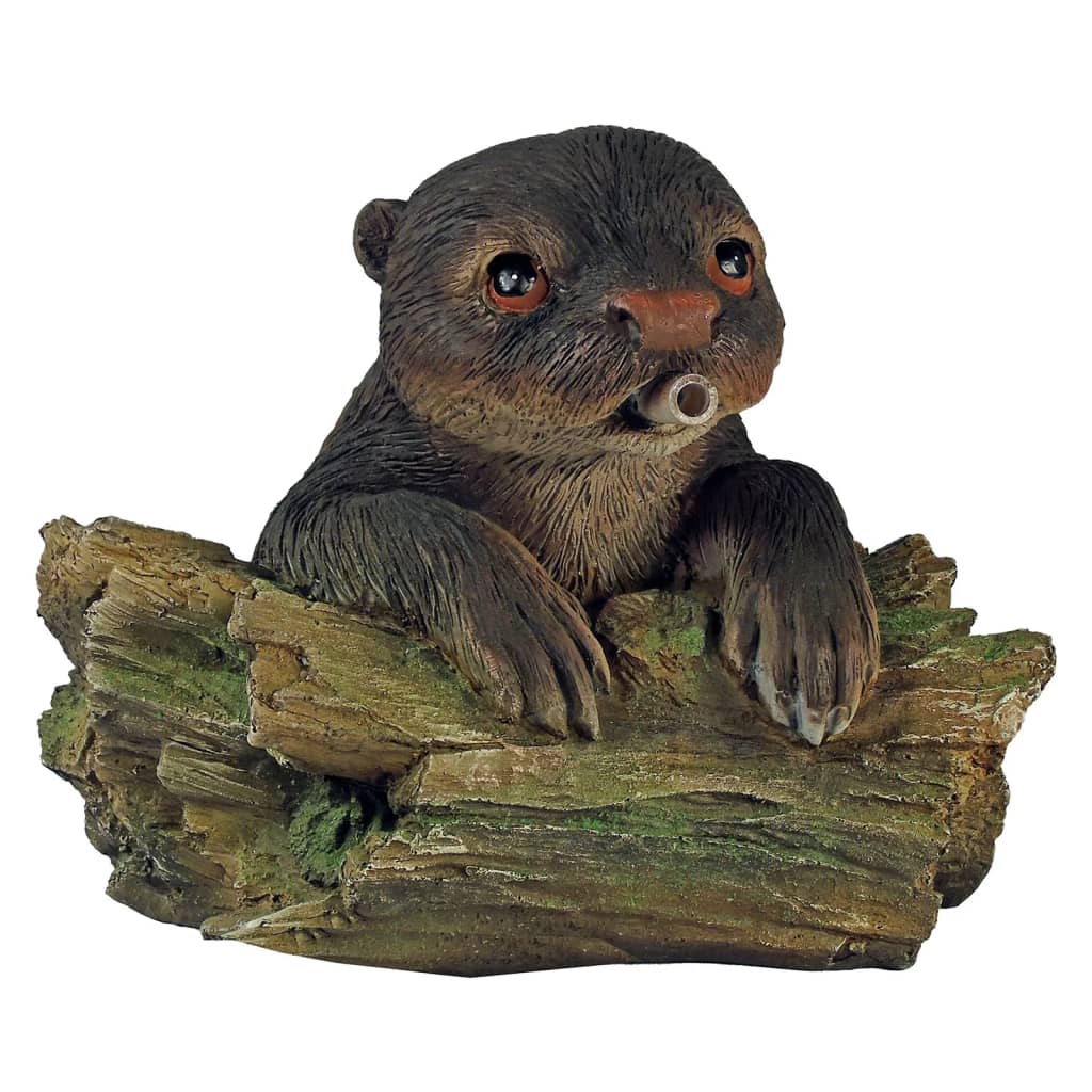 Ubbink drijvende spuitfiguur otter op boomstam waterornament