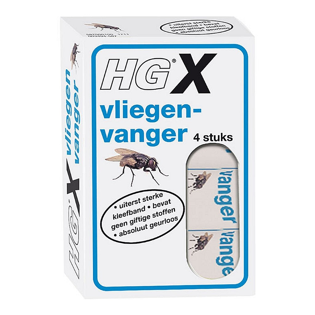 Hg x vliegenvangers doosje a 4 stuks