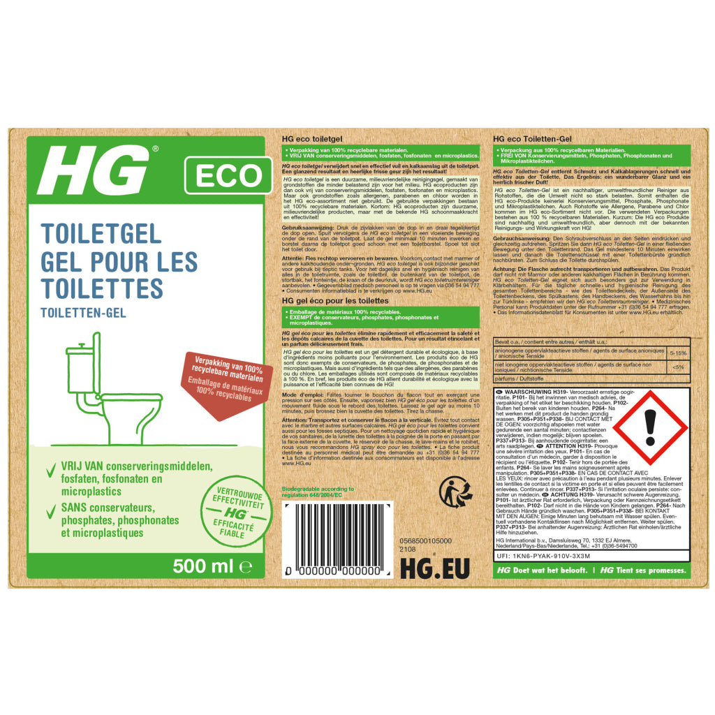 Hg eco toiletgel 500ml