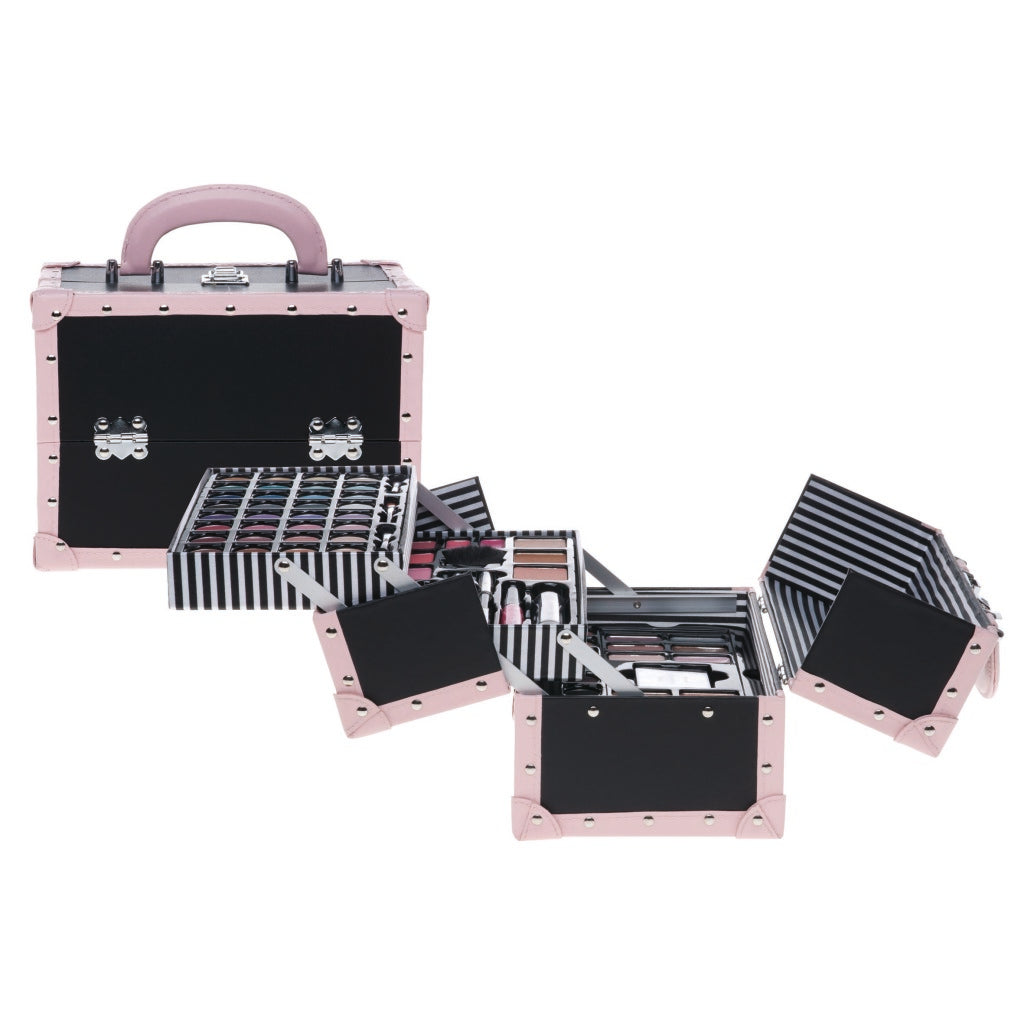 Basic Make-up-Etui schwarz pink