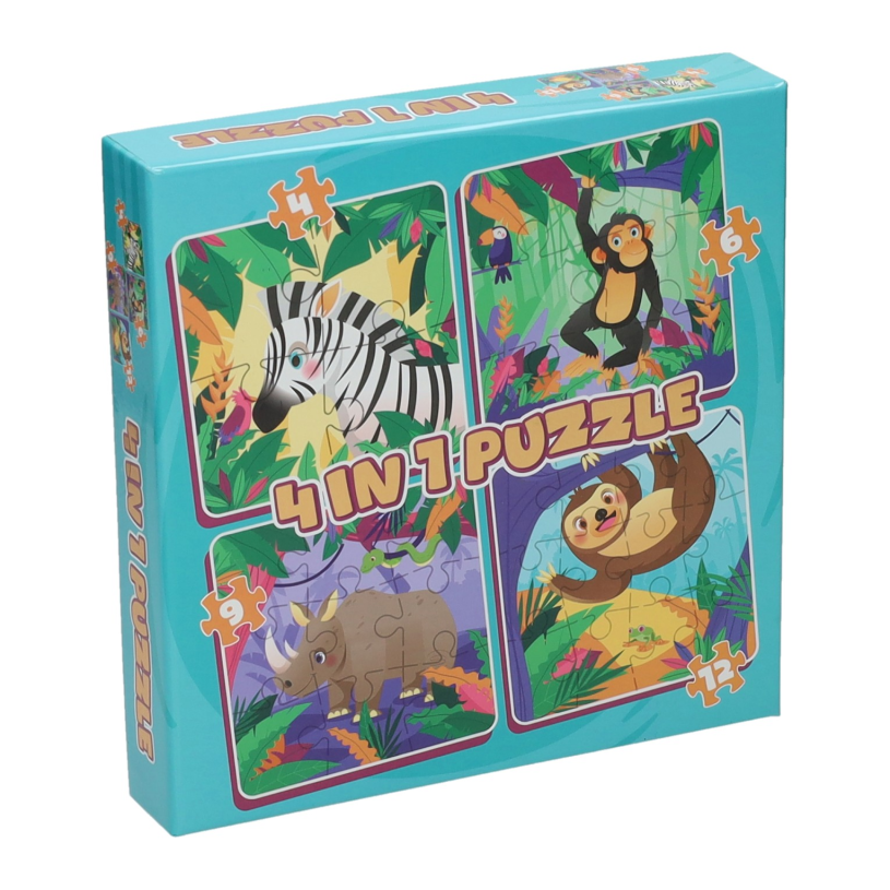 Wins holland puzzel 4 in 1 - wilde dieren
