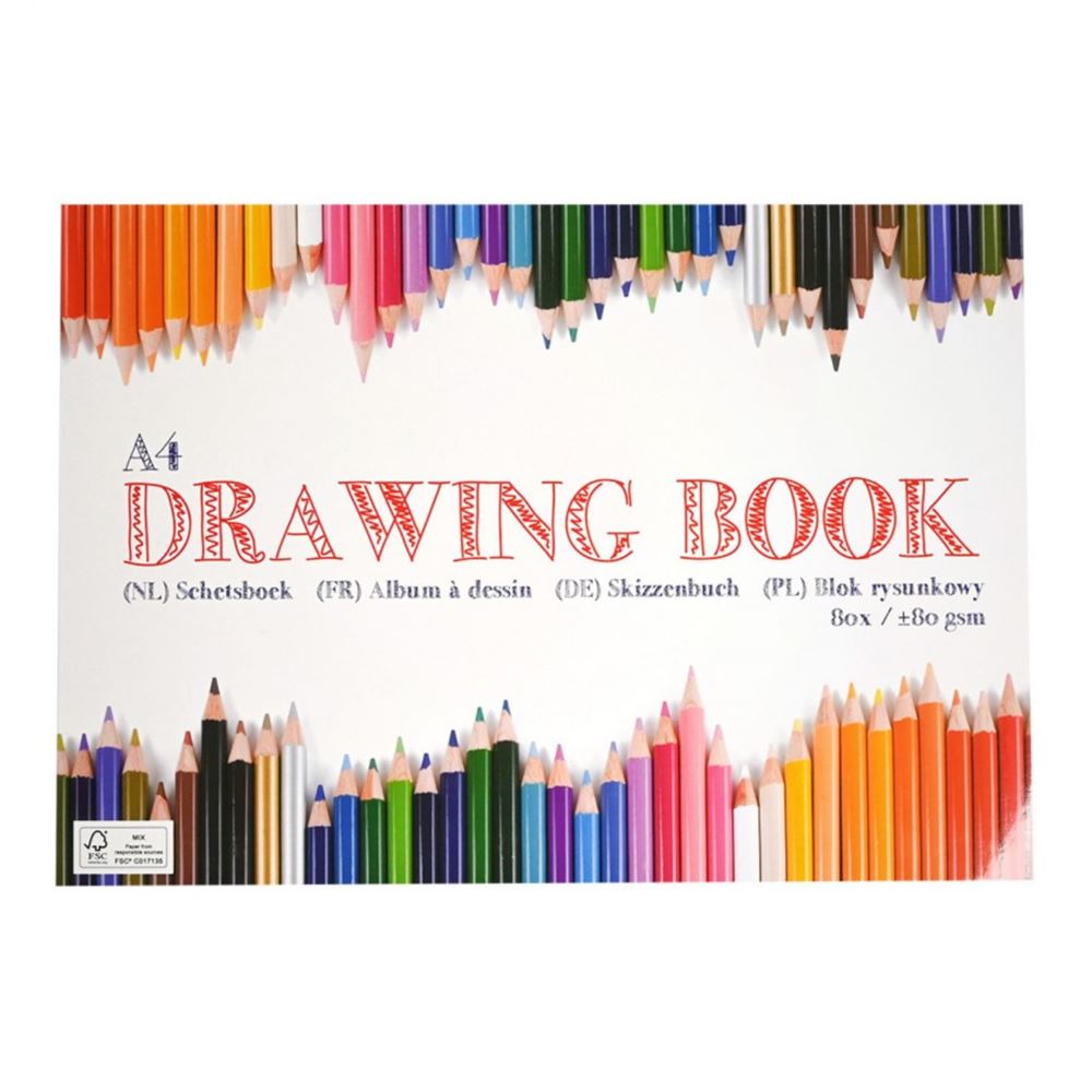 A4 schetsboek. (80 x 80 gsm).