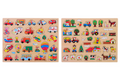 Johntoy houten knopjespuzzel + - 45x35cm 2 assorti