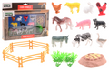 Johntoy boerderij speelset dieren speelgoed 19-delig kunststof.
