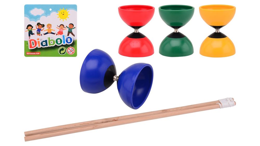 Outdoor-Spaß-Diabolo, bemalt mit Holzstäbchen