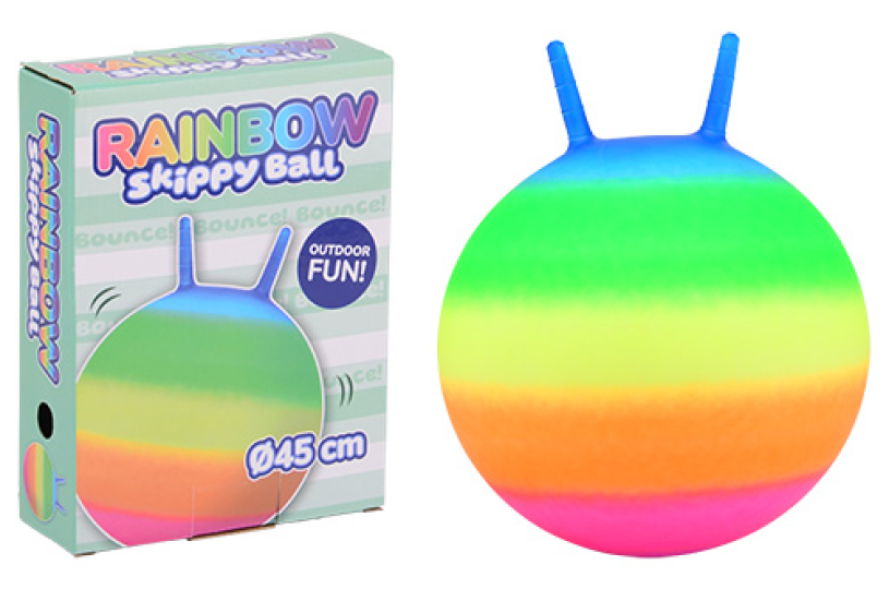 Johntoy Outdoor-Spaß-Regenbogen-Hüpfball, 45 cm