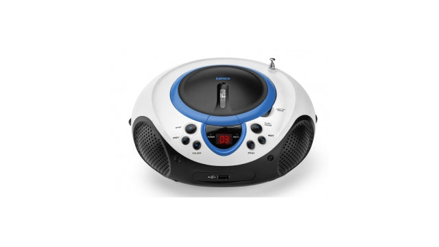 Lenco draagbare fm-radio cd- en usb-speler blauw - scd-38 usbblue