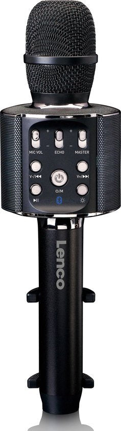 Lenco BMC-090BK Bluetooth-Karaoke-Mikrofon mit Lautsprecher und Audio