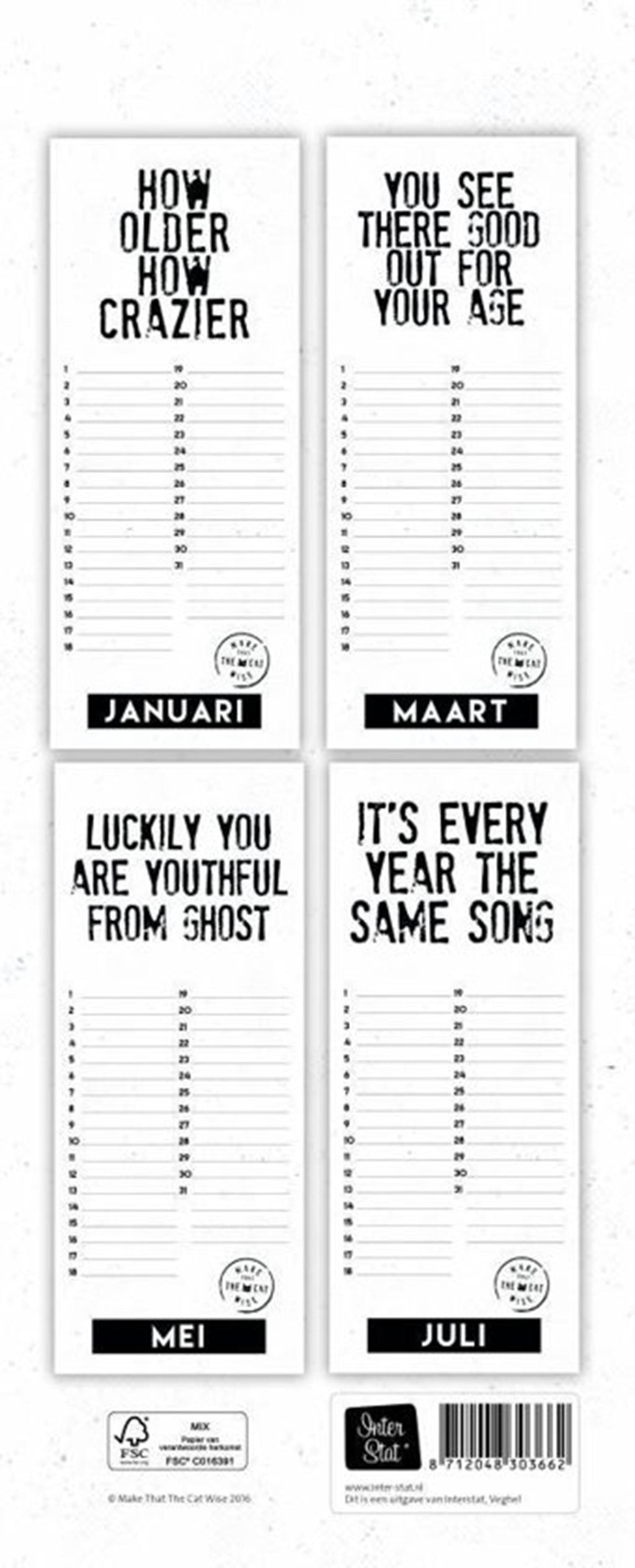 Imagebooks verjaardagskalender make that the cat wise heppie bursdeej