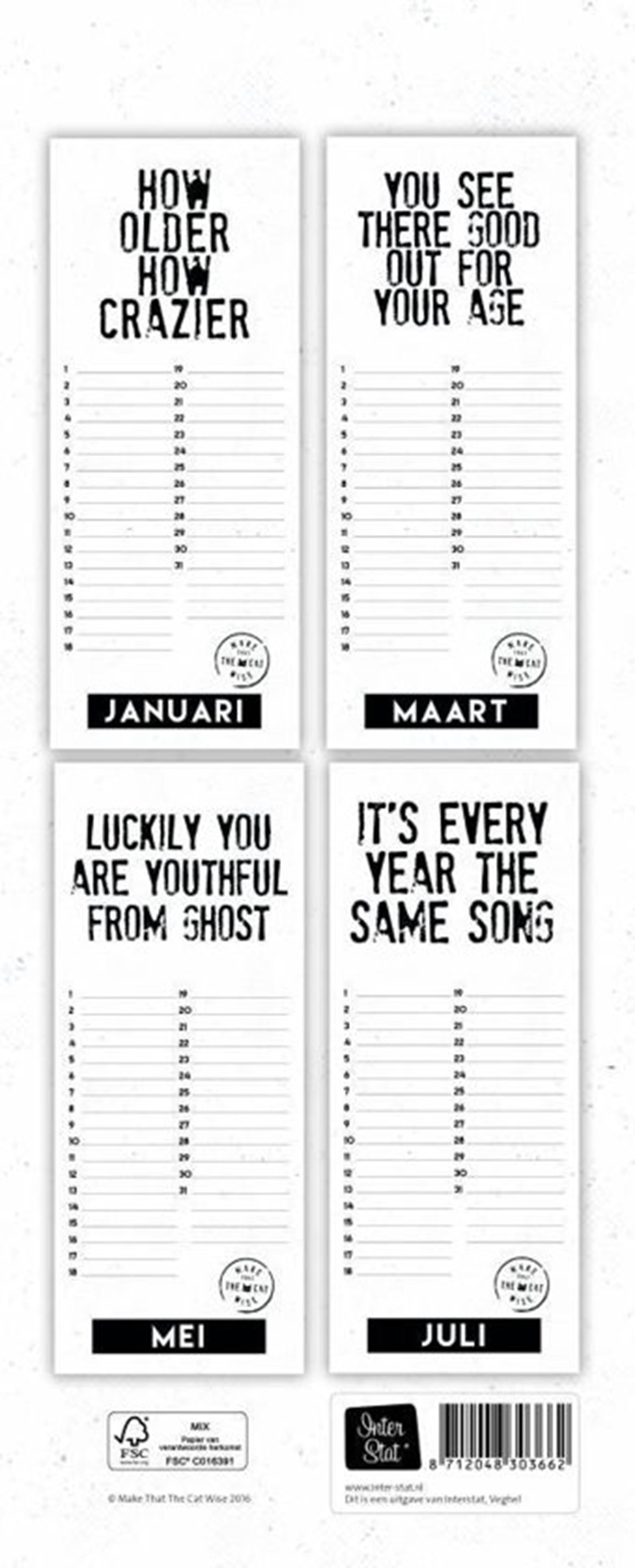 Imagebooks verjaardagskalender make that the cat wise heppie bursdeej