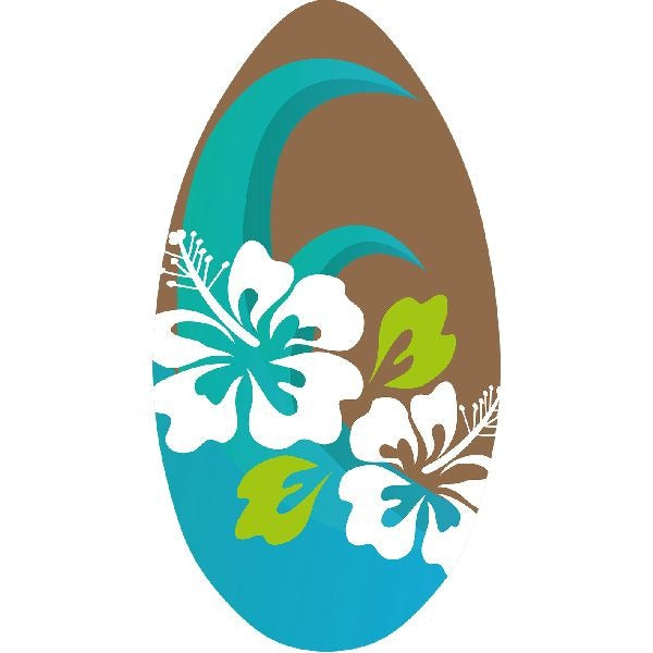 SportX Skimboard Blume blau braun 100 cm