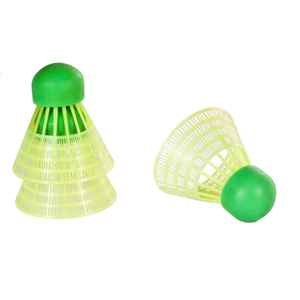 SportX Speed-Badminton-Federbälle im Rohr, 3 Stück.