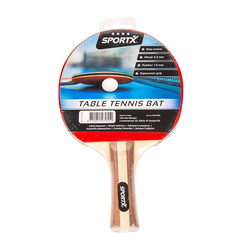 SportX 4-Sterne-Tischtennisschläger aus Holz und Gummi