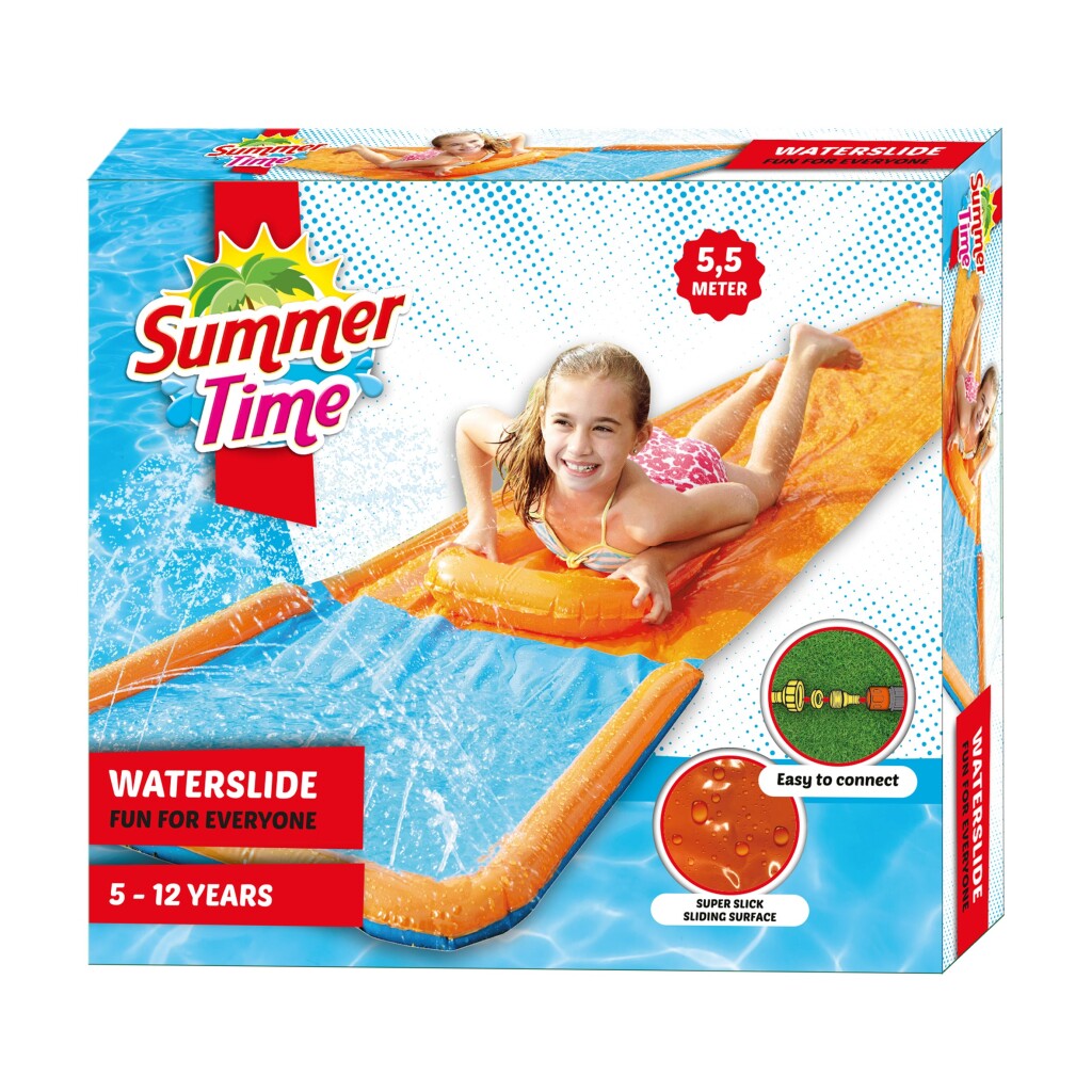 Sommerliche Wasserrutsche 550x80 cm orange