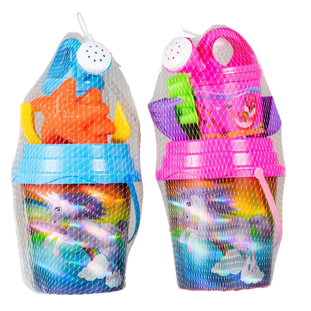 Sommerliches Strandset mit Einhorn-Laserdruck, 7-teilig, 2-teilig