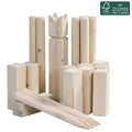 Outdoor play houten kubb game + draagtas