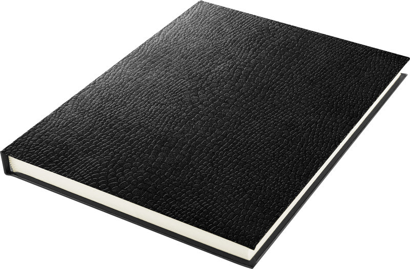 Kangaro K-5320 Skizzenbuch A5, cremefarben, 120 g/m² Papier, 140 Seiten, schwarzer Hardcover-Einband
