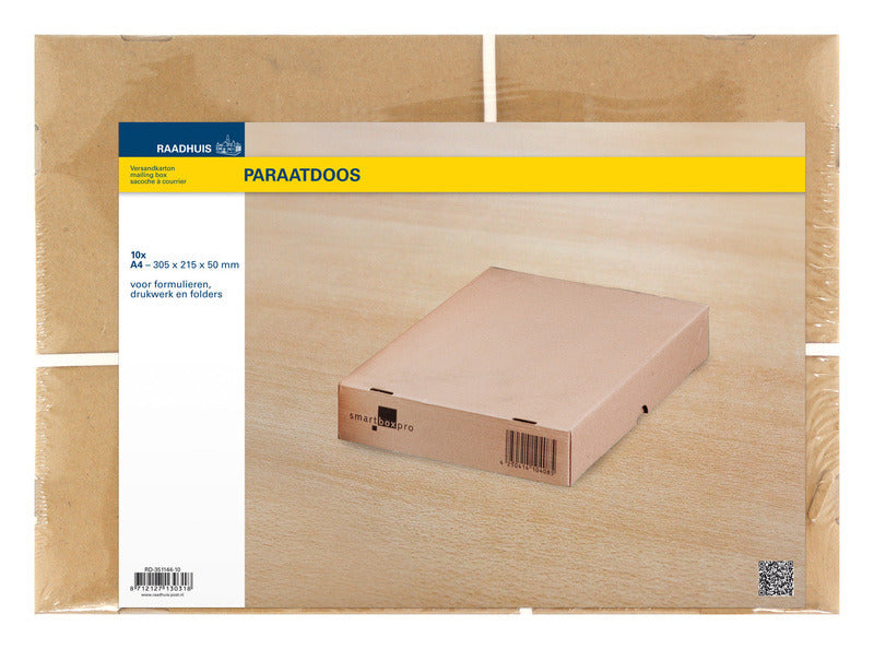 Town Hall rd-351144-10 Gebrauchsfertige Box, wiederverschließbar, 305 x 215 x 50 mm, braun, 10 Stück