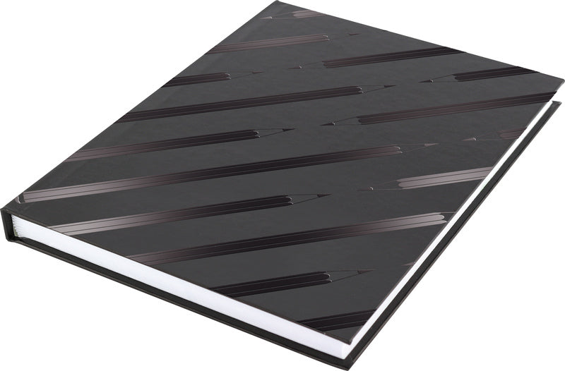 Kangaro K-5585 Dummy-Buch A5, leer, Hardcover, 80 Seiten, 140 g, schwarzes Design
