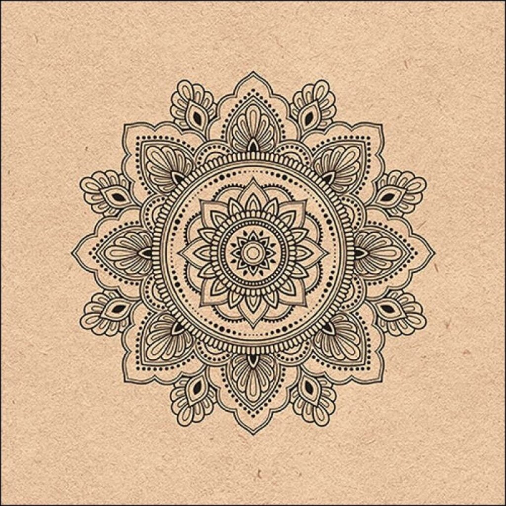 Ambiente Servietten 33x33cm Mandala Naturmuster 20 Stück
